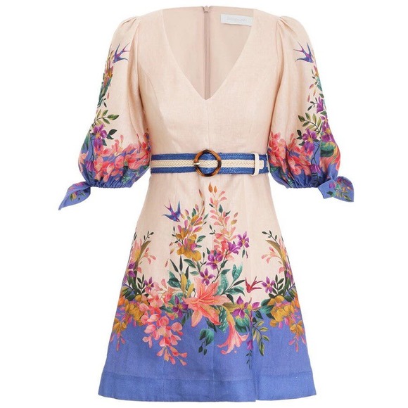 Zimmermann Tropicana Tie Sleeve Dress - Picture 1 of 11